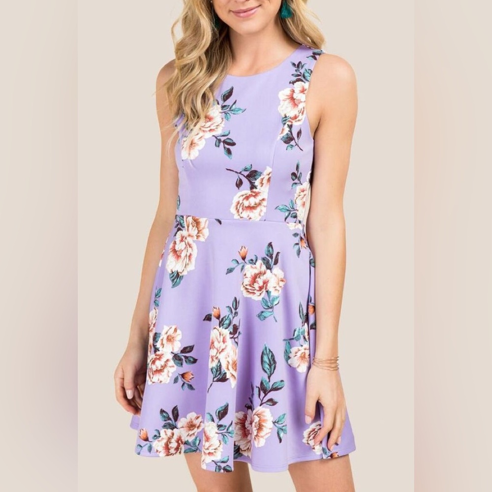 Francescas Floral Scuba A-Line Dress, size Small💕🌸